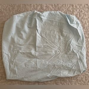 Baby blue pack and play fitted mattress sheet from American Baby Company.